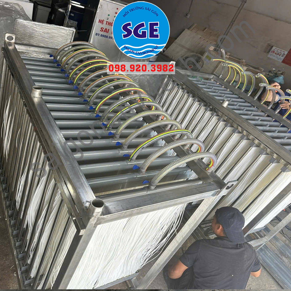 Màng lọc mbr xử lý nước thải nhập khẩu bởi Công ty SGE