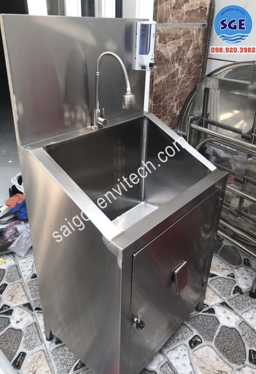 Bồn rửa tay y tế đạp chân giá rẻ tại SGE