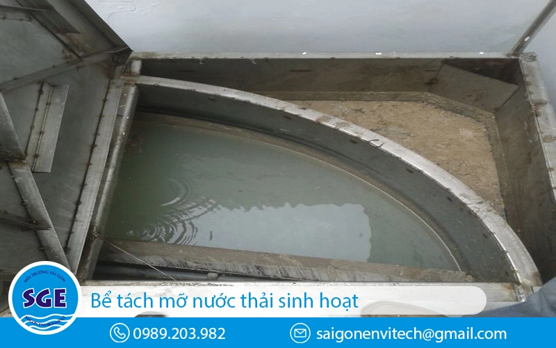 Bể tách mỡ cho nước thải sinh hoạt