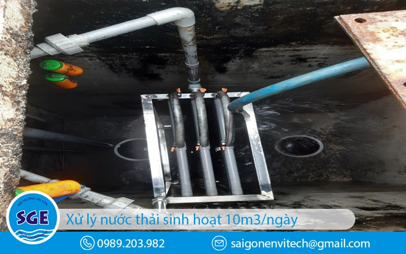 Bể xử lý nước thải sinh hoạt 10m3/ngày