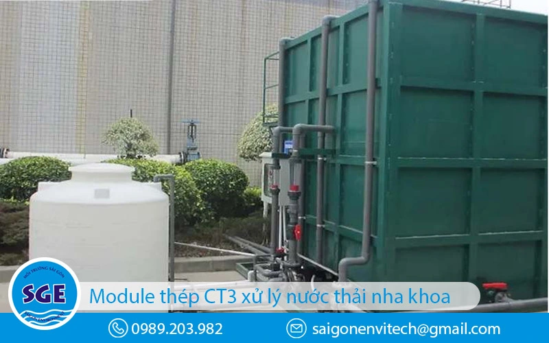 Module thép CT3 xử lý nước thải nha khoa