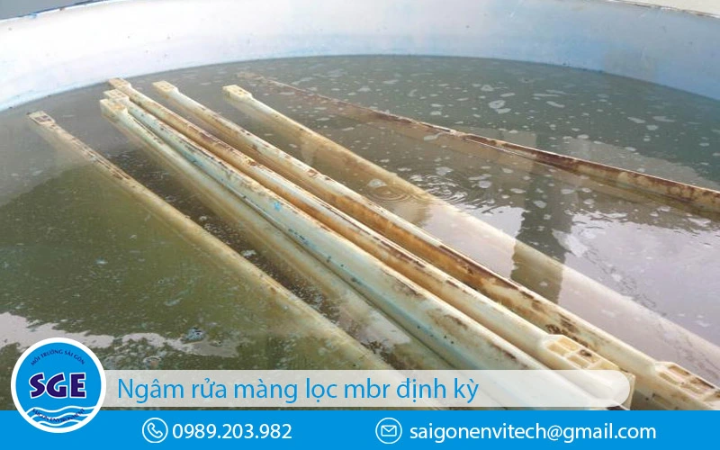 Ngâm rửa màng lọc mbr định kỳ
