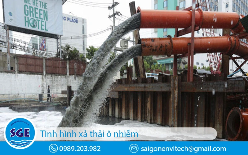 Tình hình xả thải nước thải Công Nghiệp