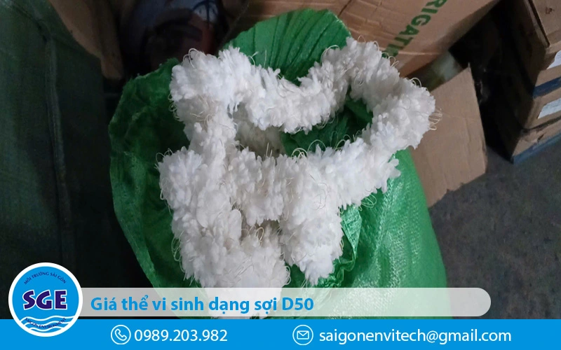 Giá thể vi sinh dạng sợi D50 giá rẻ